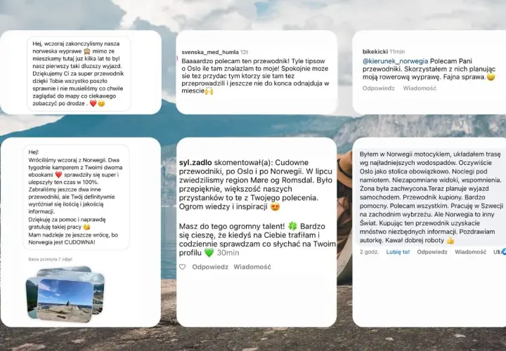 Opinie o przewodniku po Norwegii. Użytkownicy chwalą go za pomoc w planowaniu podróży, bogactwo informacji i inspiracje.